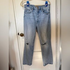 MOTHER The Tripper Distressed Denim